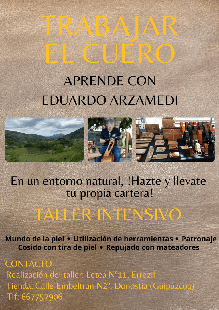 Aprende a Trabajar el Cuero con Eduardo Arzamendi. Taller de Cuero